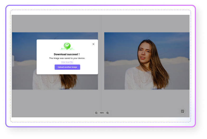 Step 3: Download your enhanced portrait or selfie